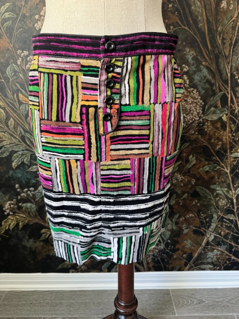 Anthropologie Odille Spectrum Map Skirt